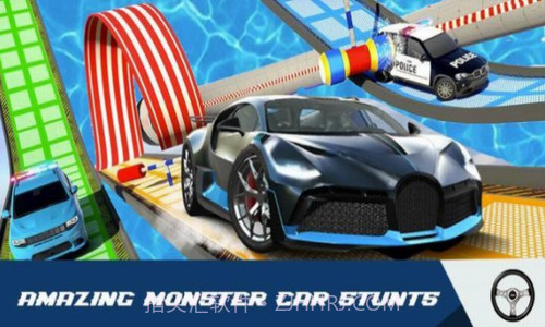 超级坡道汽车特技3D截图1