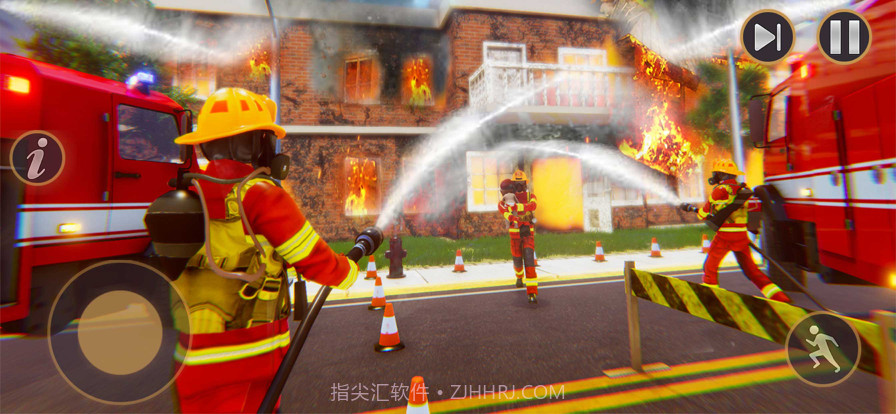 火卡车消防队员救援截图2