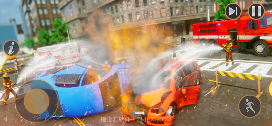 火卡车消防队员救援截图3