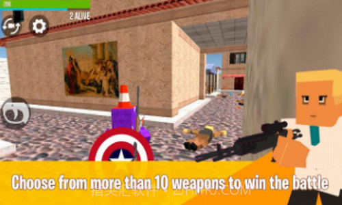 像素射击方块枪战截图1