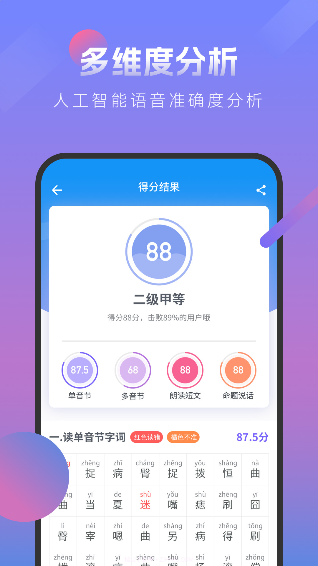 普通话考试模拟截图3