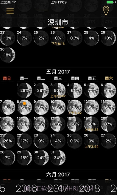 月相盈亏与月球相位预测截图1 月相盈亏与月球相位预测截图1